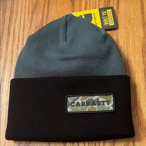 NWT Carhartt Men's Knit Cuffed Camo Patch Beanie